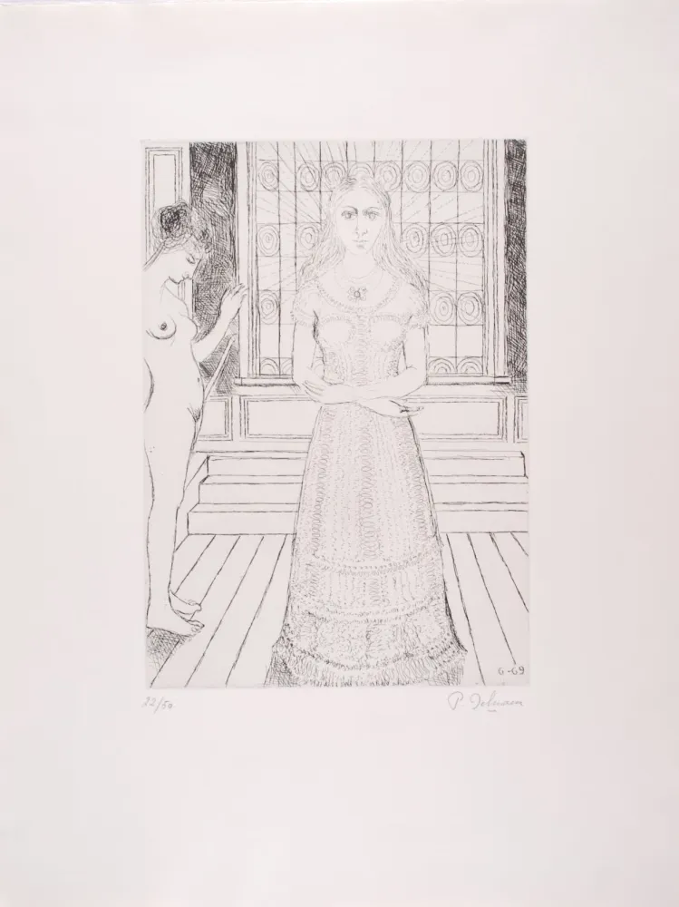 蚀刻版画 Delvaux - Vitrail