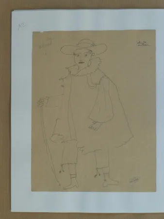 无技术 Derain - Personnage d'opéra à l'épée 