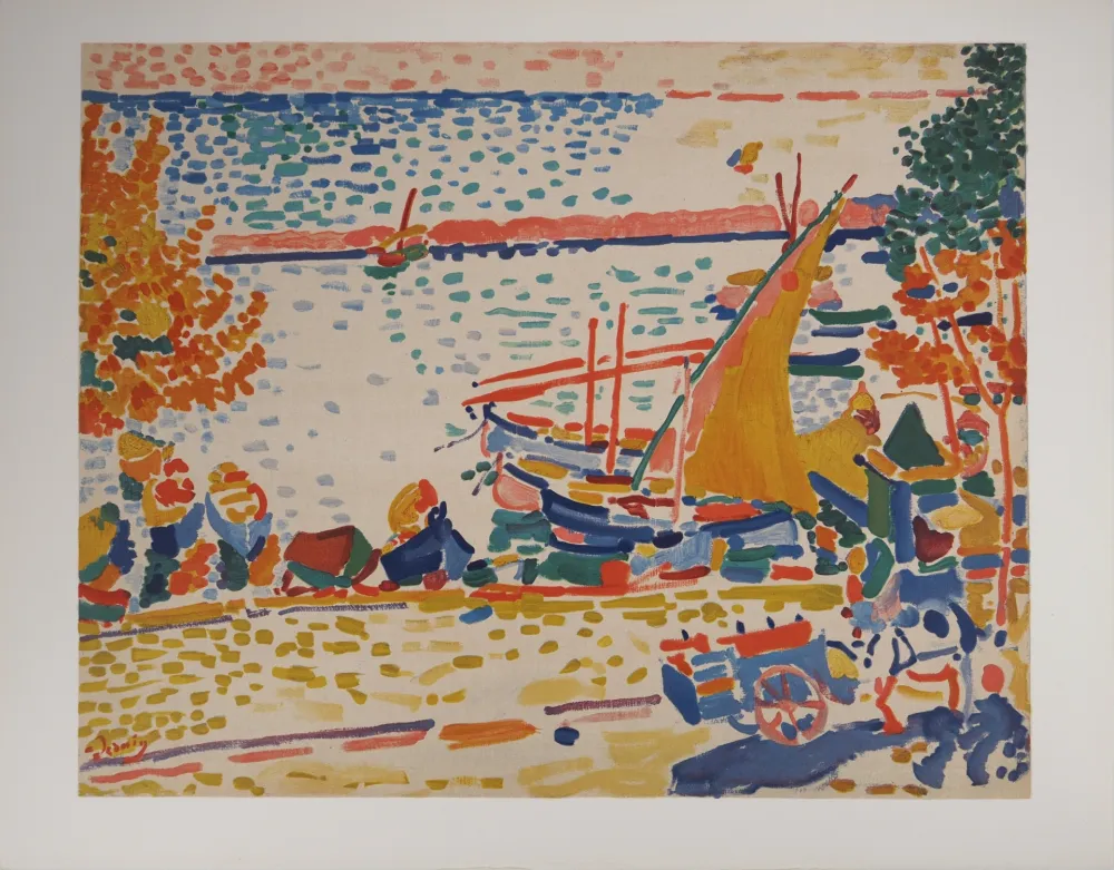 石版画 Derain - Port de Collioure fauve