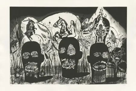 版画 Deroubaix - Damnés