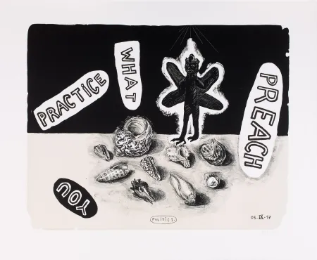 石版画 Deroubaix - Practice What you Preach