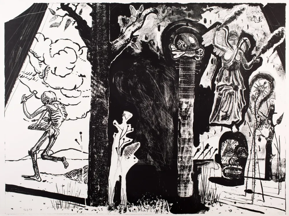 石版画 Deroubaix - The Rat Race