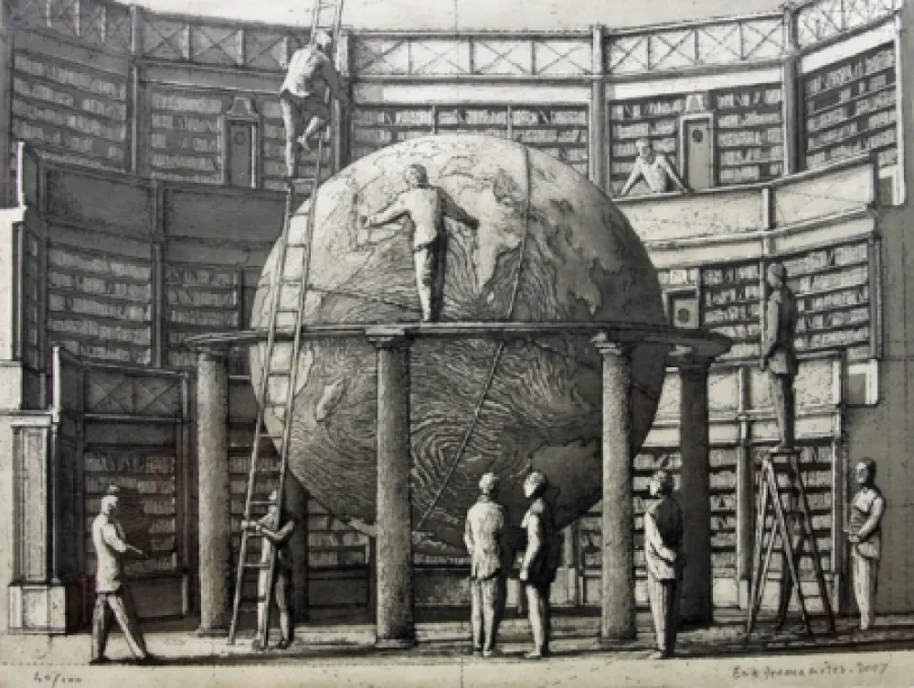 蚀刻飞尘法 Desmazières - Theatre de Geographie