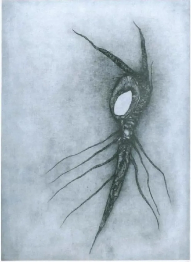 石版画 Deux - La vingtième racine cosmique