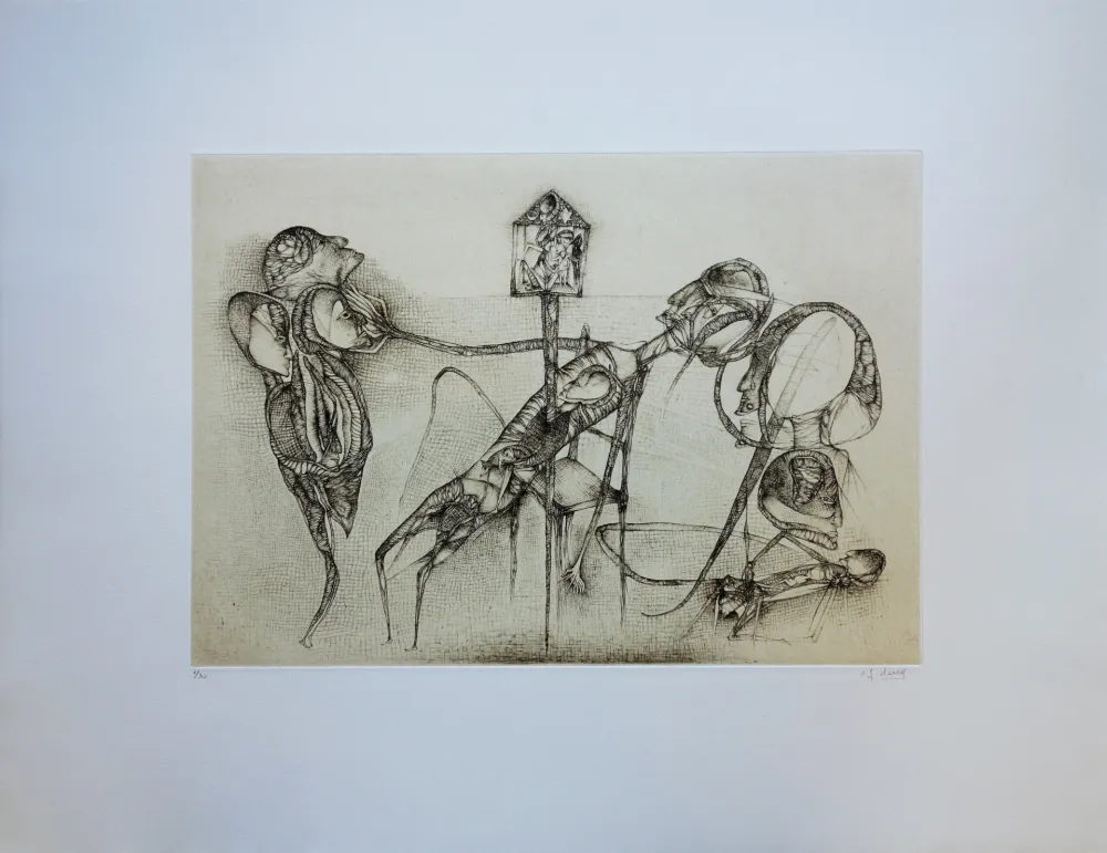 版画 Deux - Le reliquaire lituanien