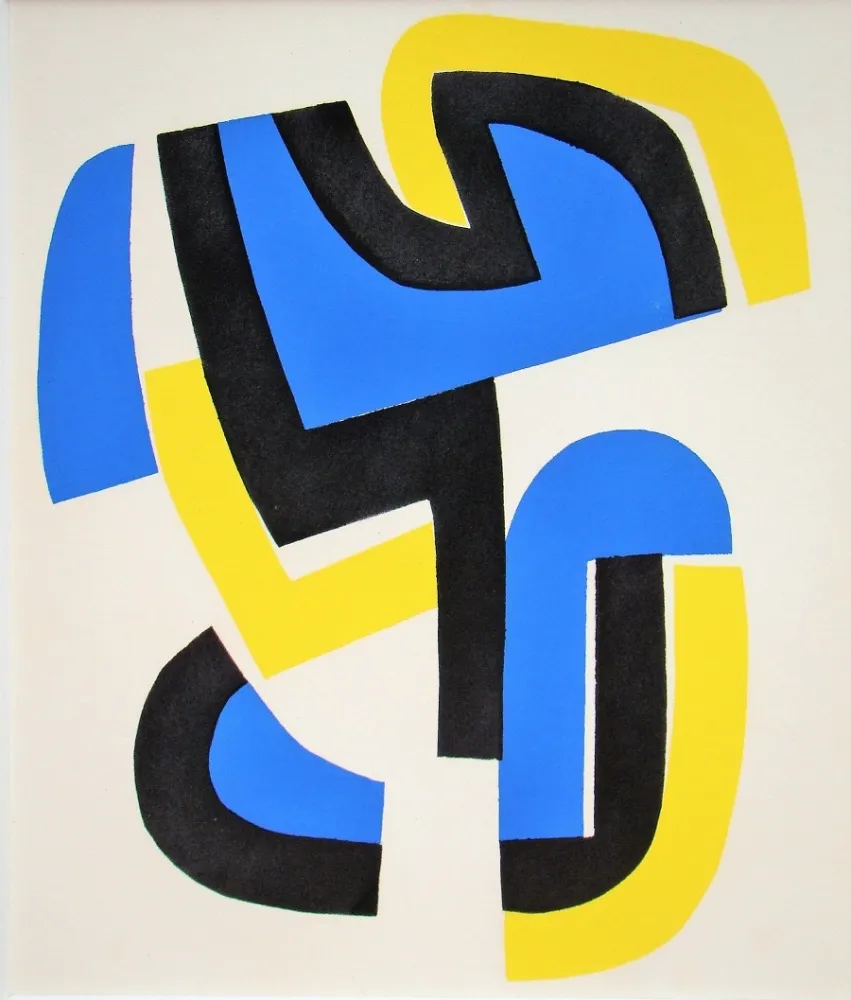 镂版印刷 Dewasne - Composition abstrait