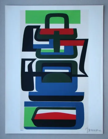 丝网印刷 Dewasne - Composition abstrait