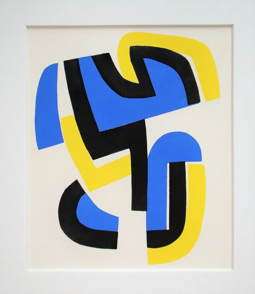 镂版印刷 Dewasne - Composition abstrait