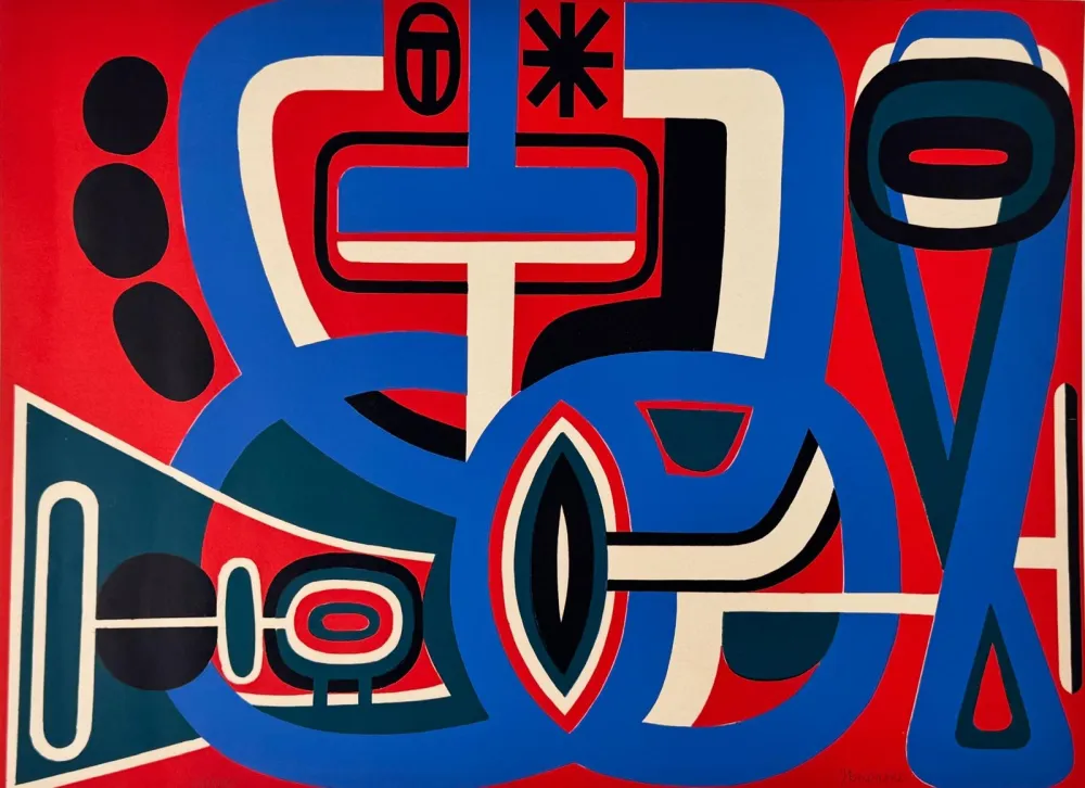 石版画 Dewasne - L'amour - La mourre 