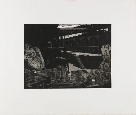 蚀刻版画 Deyrail - Usine