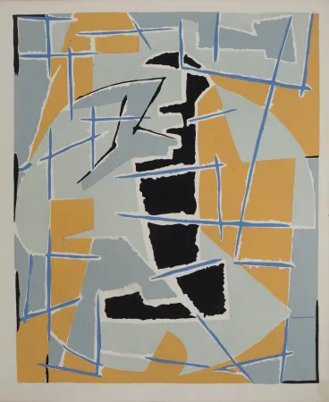 石版画 Deyrolle - Faille, Sujet abstrait