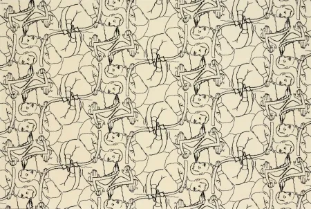 石版画 Dheedene - Octopus - White