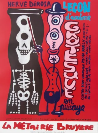 胶版印刷 Di Rosa - Affiche LA LEÇON D'ANATOMIE GROTESQUE