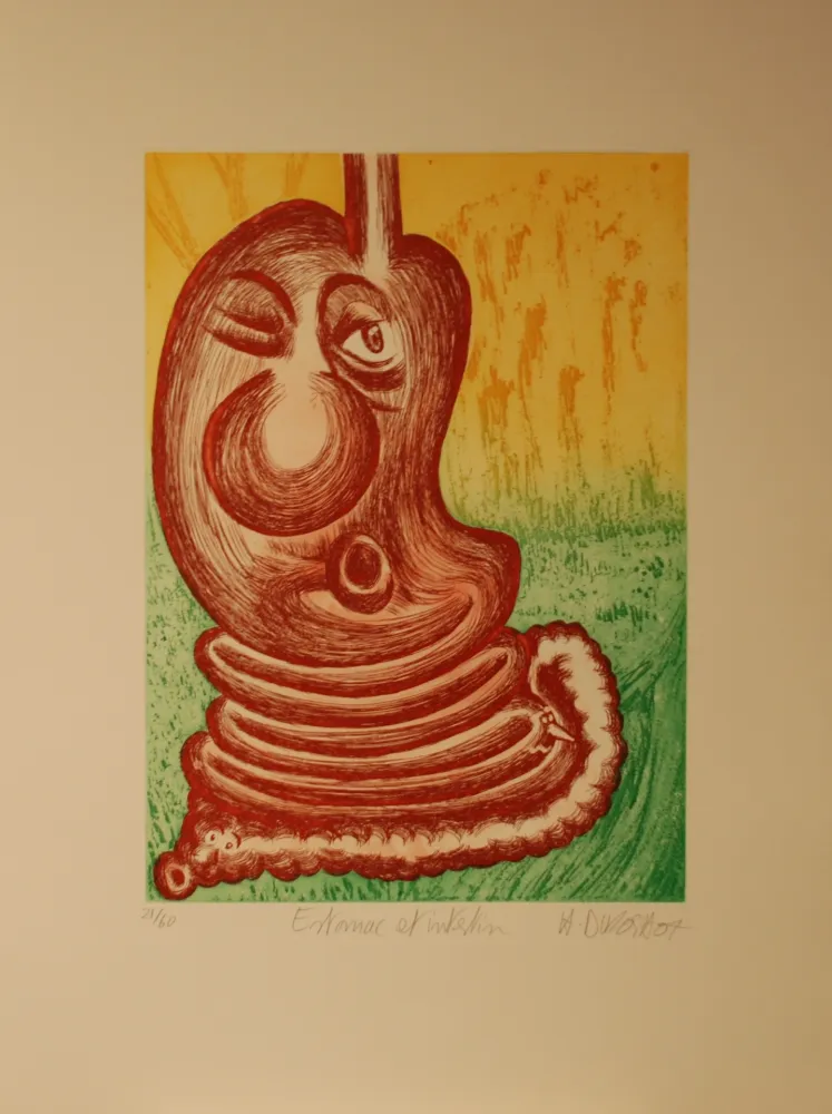 版画 Di Rosa - Estomac et Intestin