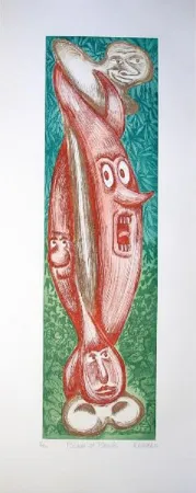 版画 Di Rosa - Fémur et muscles