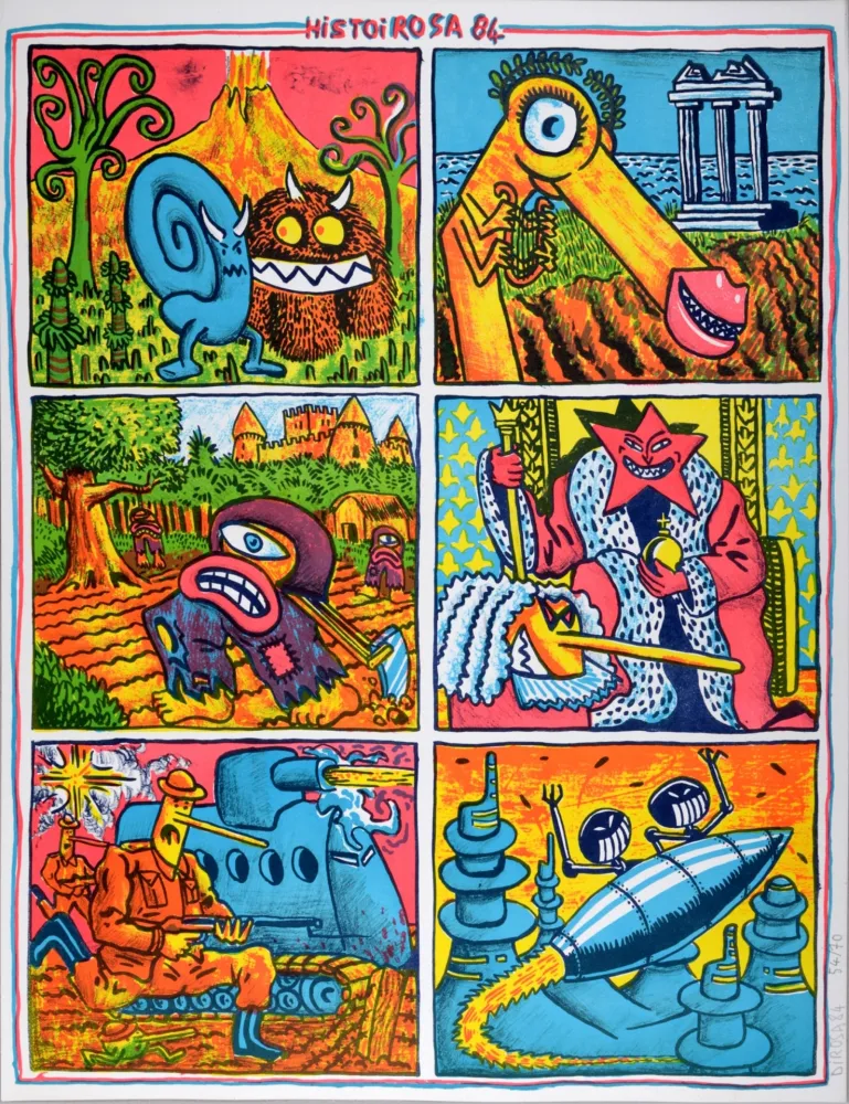 石版画 Di Rosa - Histoirosa