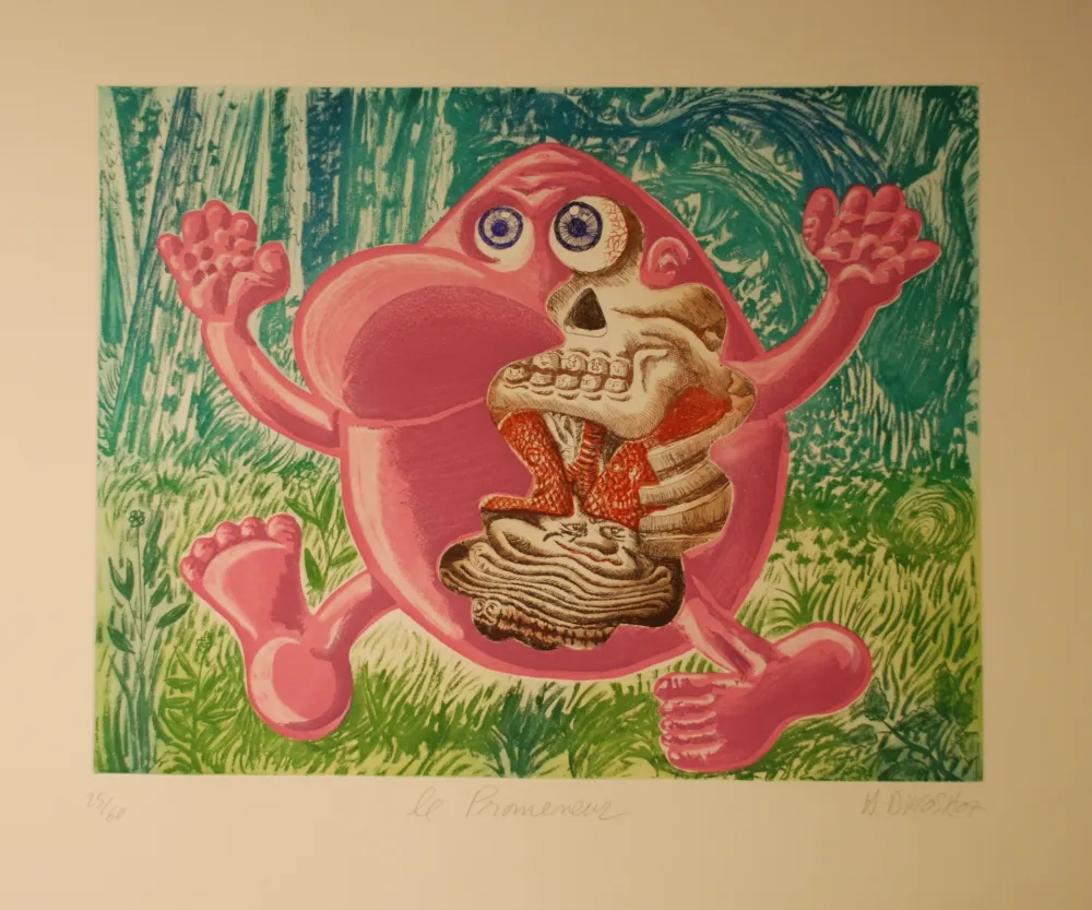 版画 Di Rosa - Le promeneur