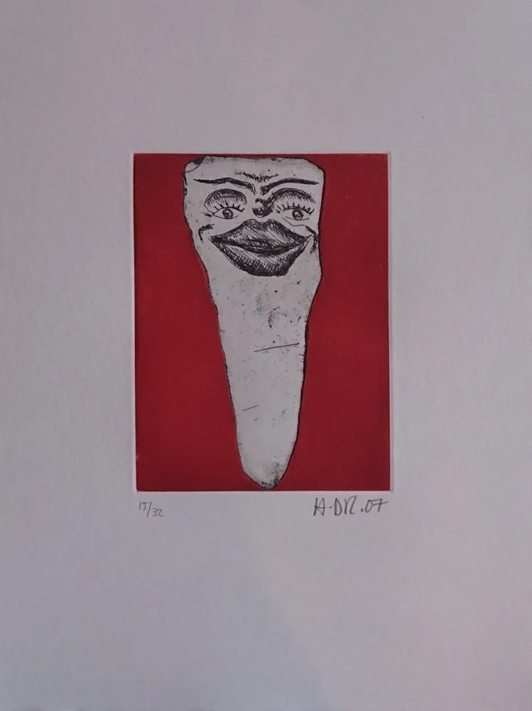 版画 Di Rosa - Les 32 dents