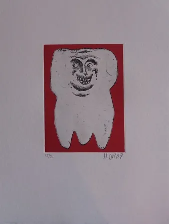 版画 Di Rosa - Les 32 dents