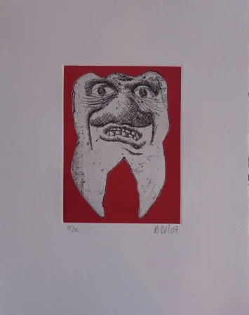 版画 Di Rosa - Les 32 dents