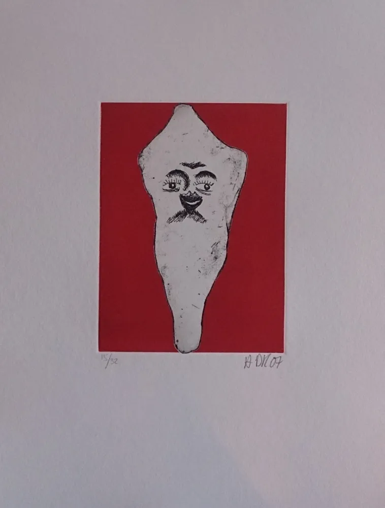 版画 Di Rosa - Les 32 dents
