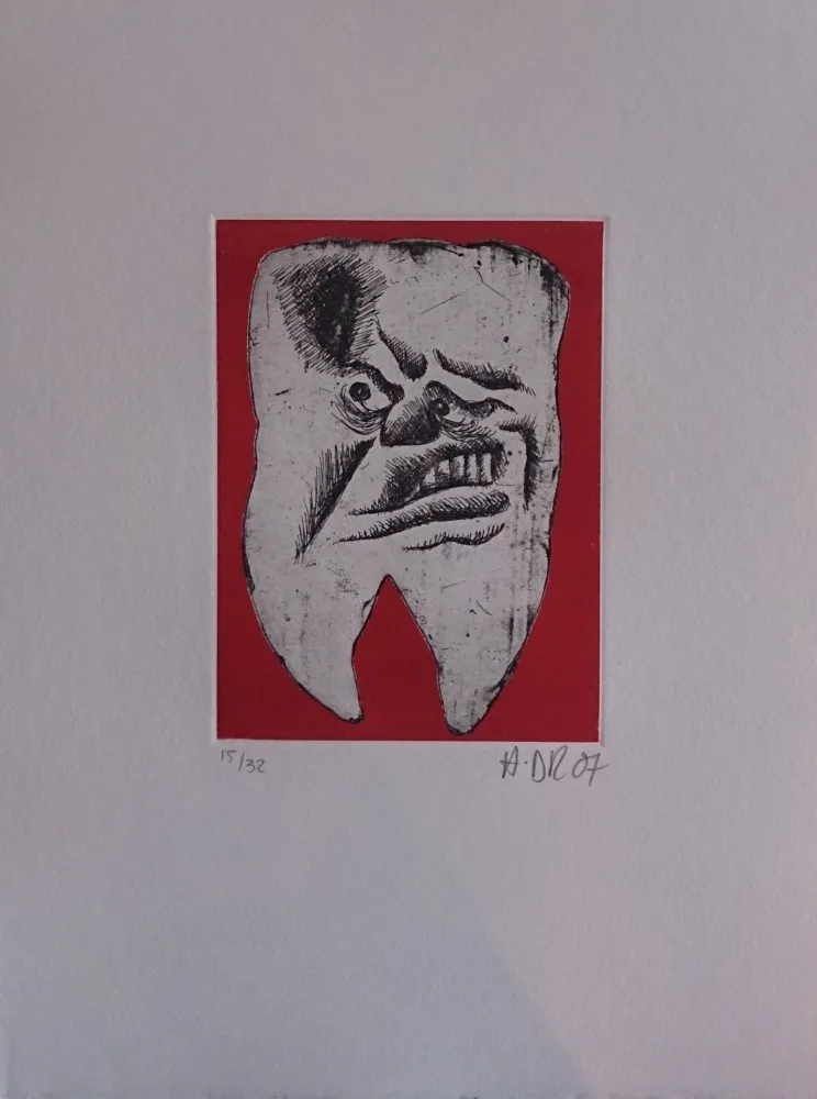 版画 Di Rosa - Les 32 dents