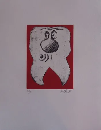 版画 Di Rosa - Les 32 dents