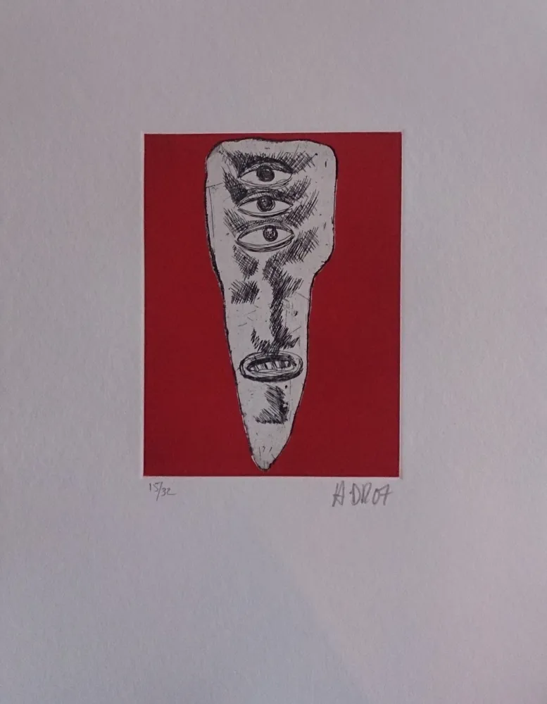 版画 Di Rosa - Les 32 dents