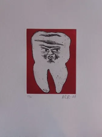 版画 Di Rosa - Les 32 dents