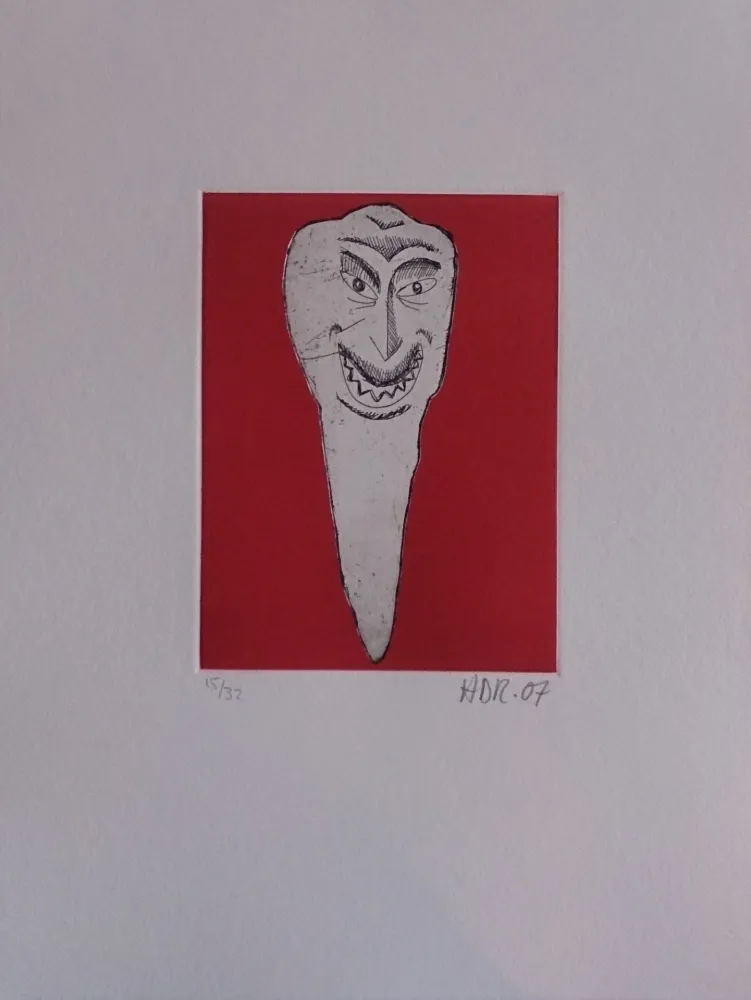 版画 Di Rosa - Les 32 dents