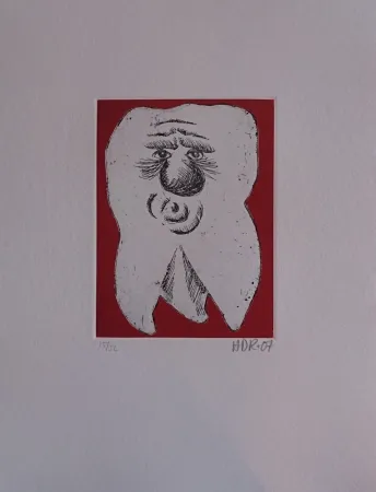 版画 Di Rosa - Les 32 dents