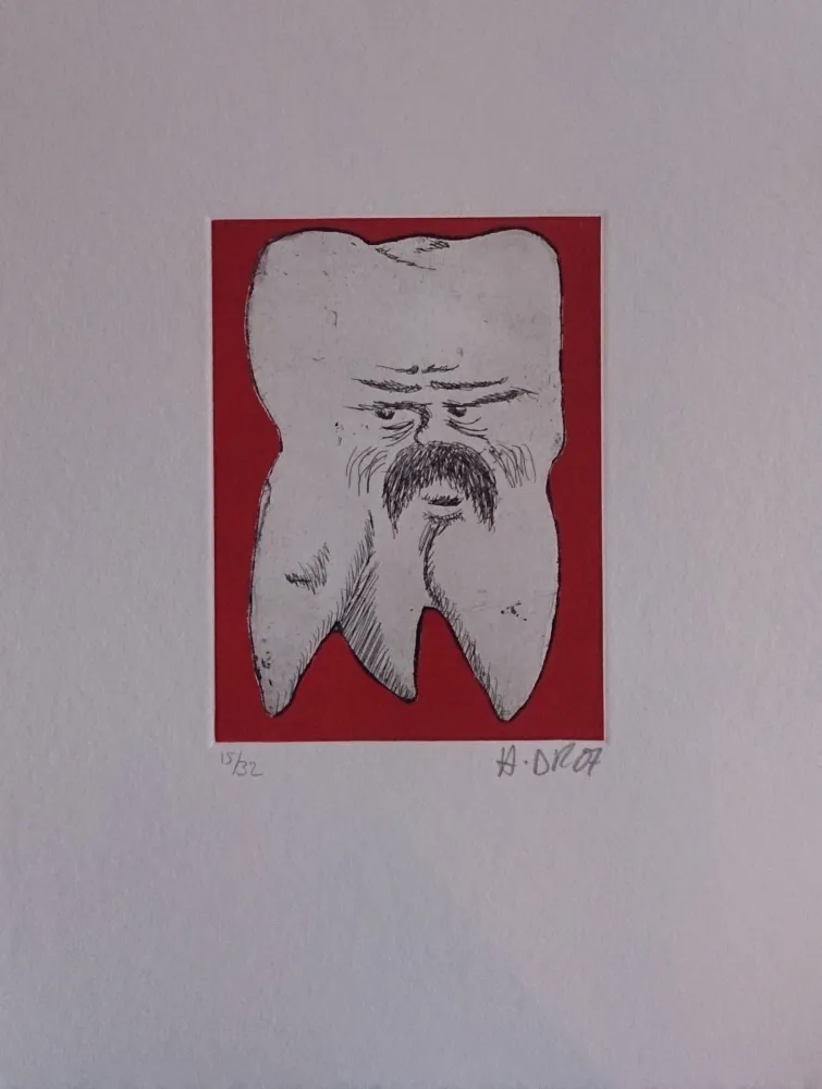 版画 Di Rosa - Les 32 dents