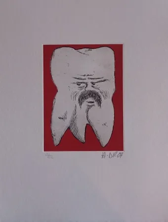 版画 Di Rosa - Les 32 dents