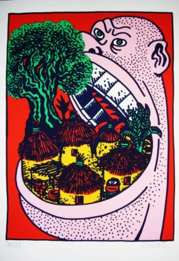 丝网印刷 Di Rosa - Pour le peuple africain