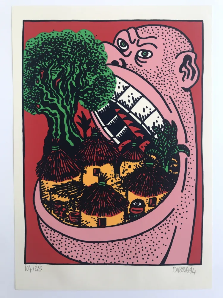 丝网印刷 Di Rosa -  Pour le peuple Sud-africain