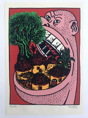 丝网印刷 Di Rosa -  Pour le peuple Sud-africain