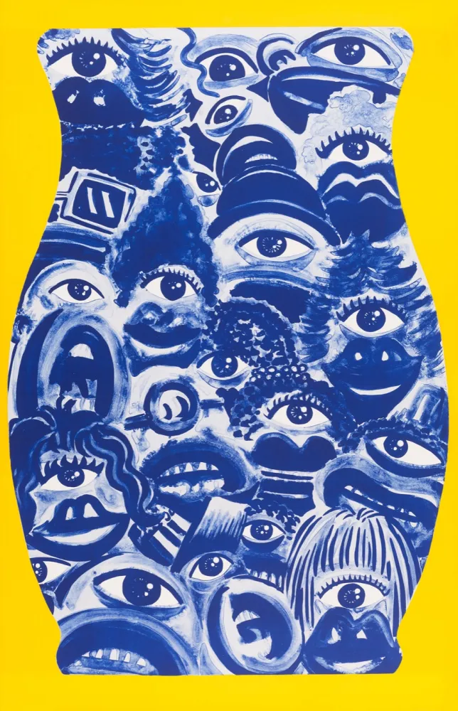 石版画 Di Rosa - René Azulejos