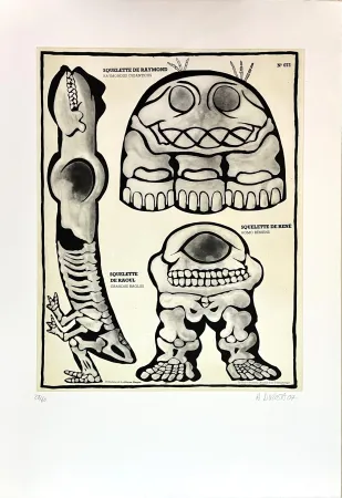 版画 Di Rosa - Squelette de Raymond