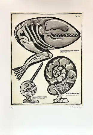 版画 Di Rosa - Squelette de Submariner