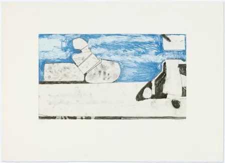 版画 Diebenkorn - Blue Softground