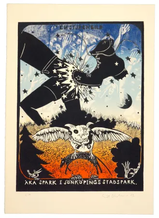 油毡版画 Dietman - Aka