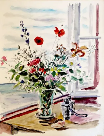 石版画 Dignimont - Fleurs des champs