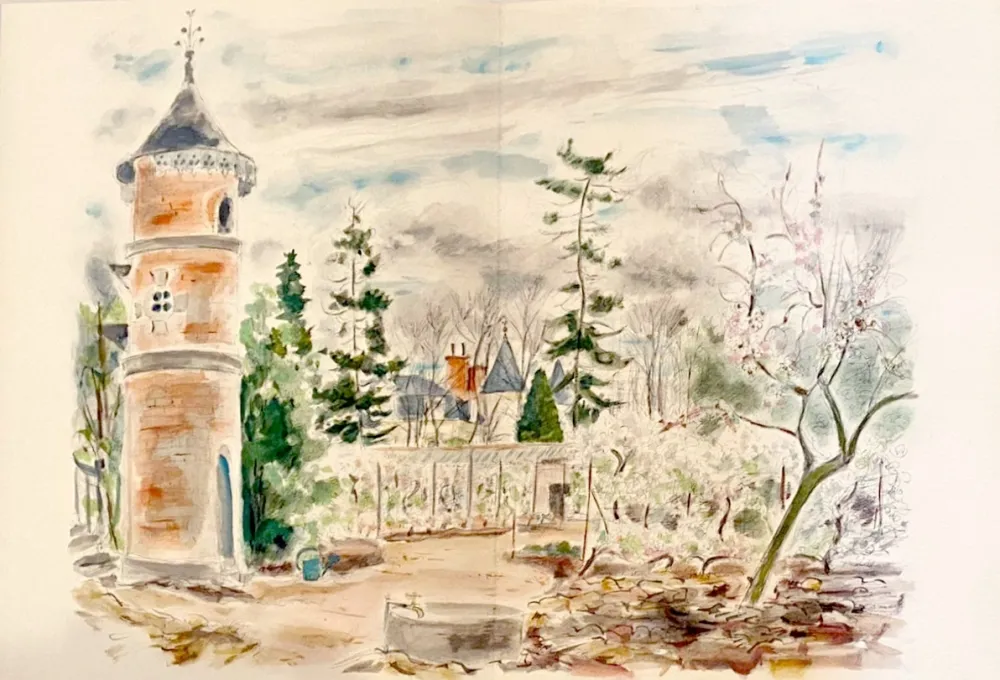 石版画 Dignimont - Verger de l'Île-de-France