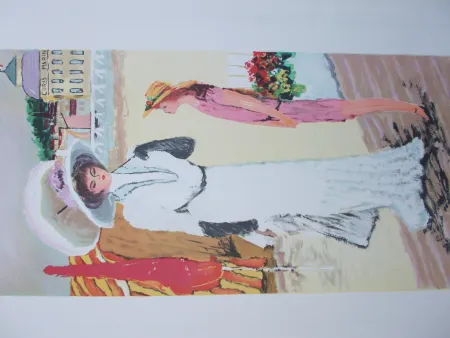 石版画 Dilley - La cure marine