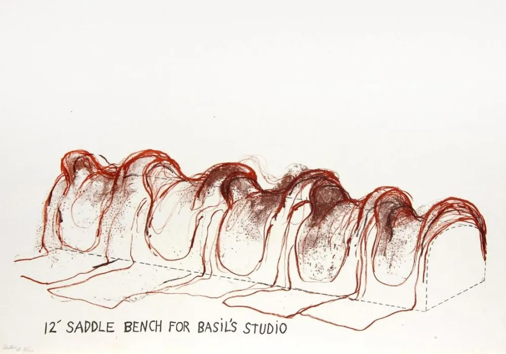 石版画 Dine - 12' Saddle Bench for Basil's Studio