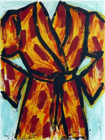 石版画 Dine - Black Ink Robe