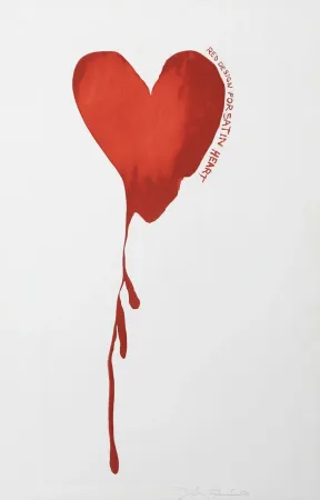 版画 Dine - Red Design for Satin Heart 