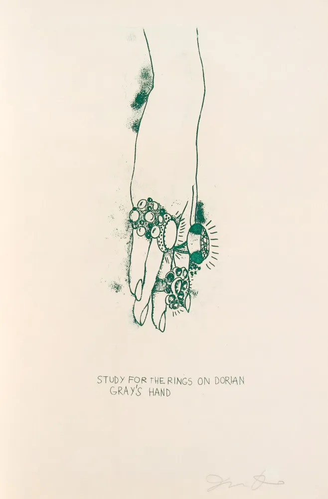 石版画 Dine - Study for the Rings on Dorian Gray's Hand