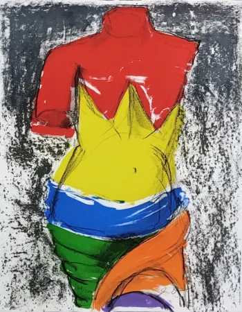 石版画 Dine - THE BATHER