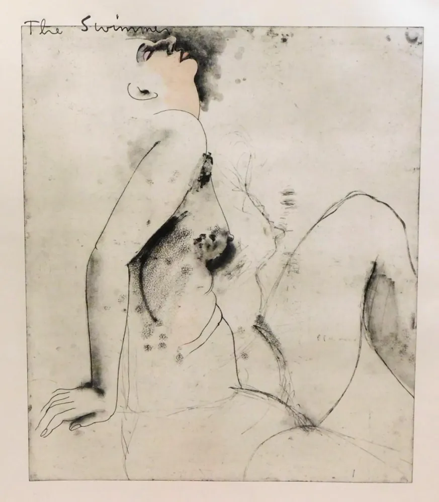 蚀刻版画 Dine - The Swimmer
